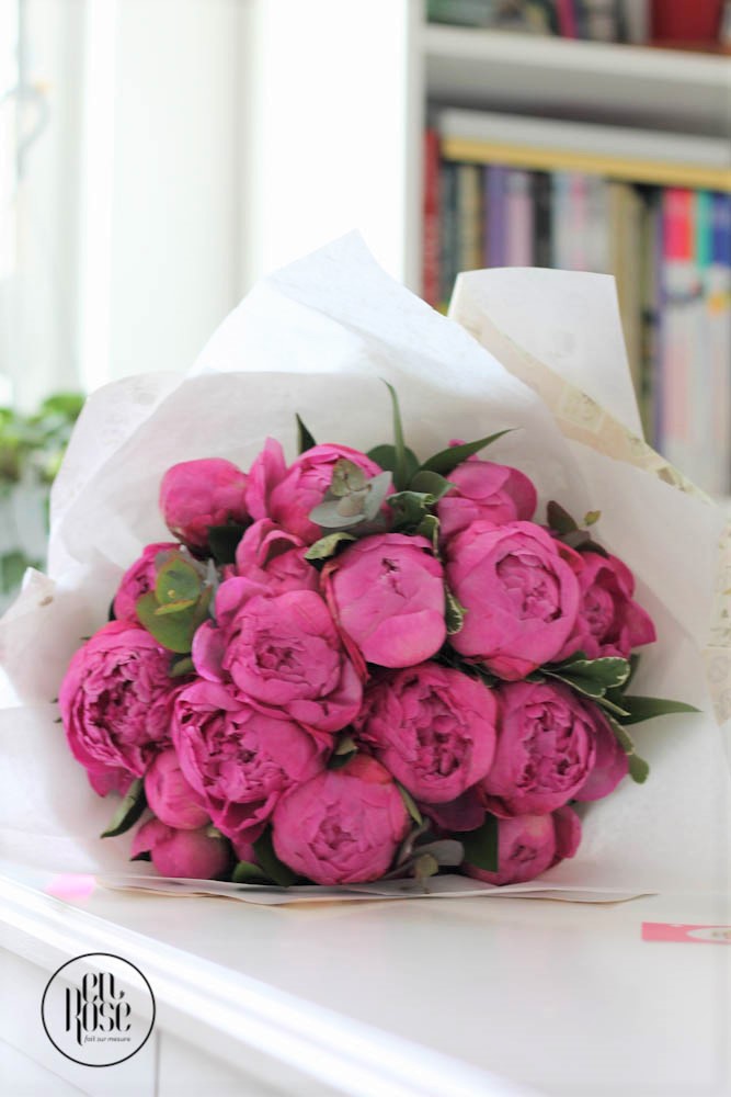 Buchet de bujori roz Mon Cheri