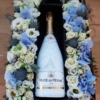 Cadou cu flori și șampanie