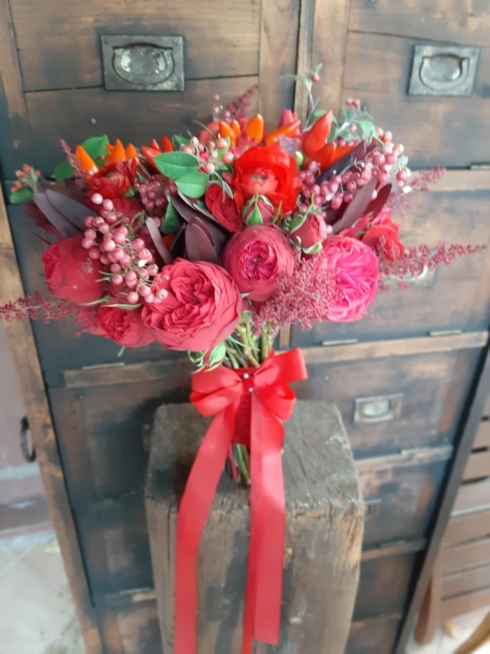 Buchet de mireasă roșu Spicy RedBuchet de mireasă roșu Spicy Red