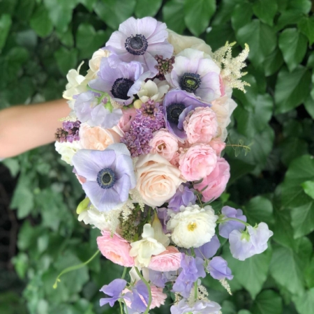 buchet de mireasă curgător Pastel de mai