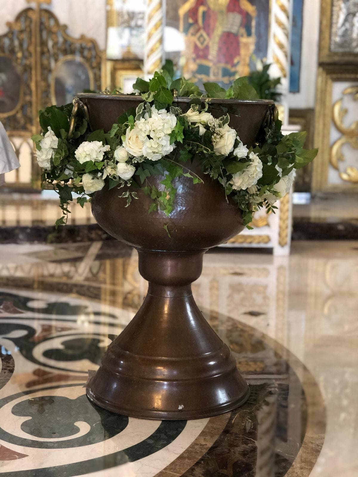 Ghirlandă decor cristelniță în stil greenery Wild nature